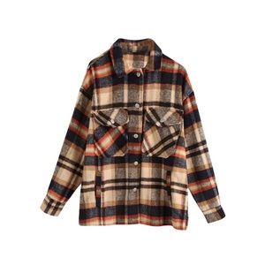 Plaid Flannel Overshirt Jacket